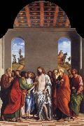 MORONI, Giovanni Battista The Incredulity of Saint Thomas oil on canvas